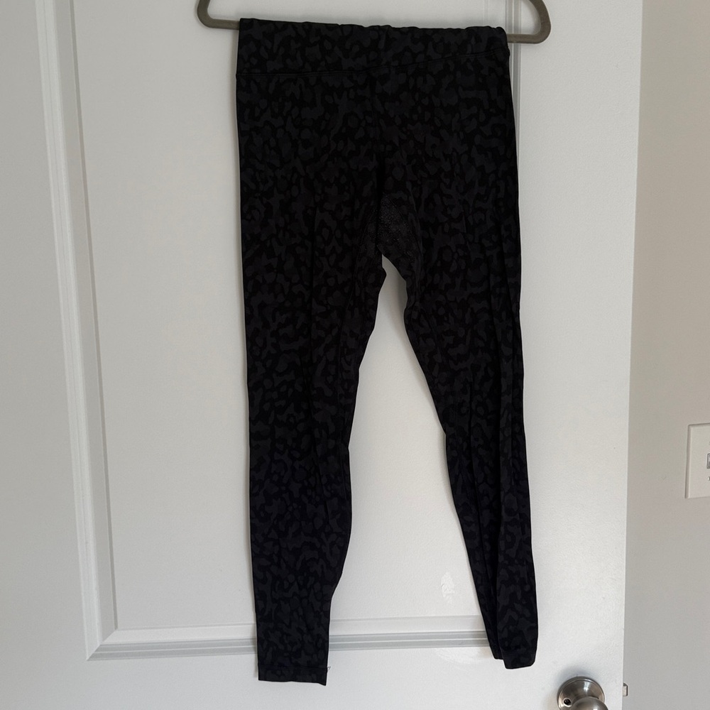 Black Leopard Print Leggings Lululemon